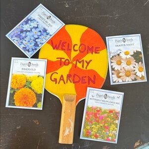 Bundle of 4 Seed Packets wildflower, daisy, marigold, and forget me not